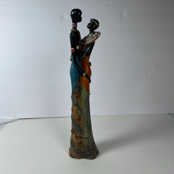 Vintage 13” St Thomas Man Woman Standing In Love Statue Figurine Primitive Decor - Picture 1 of 16